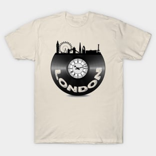 LONDON, Skyline London and black disk, Retro, Big Ben T-Shirt